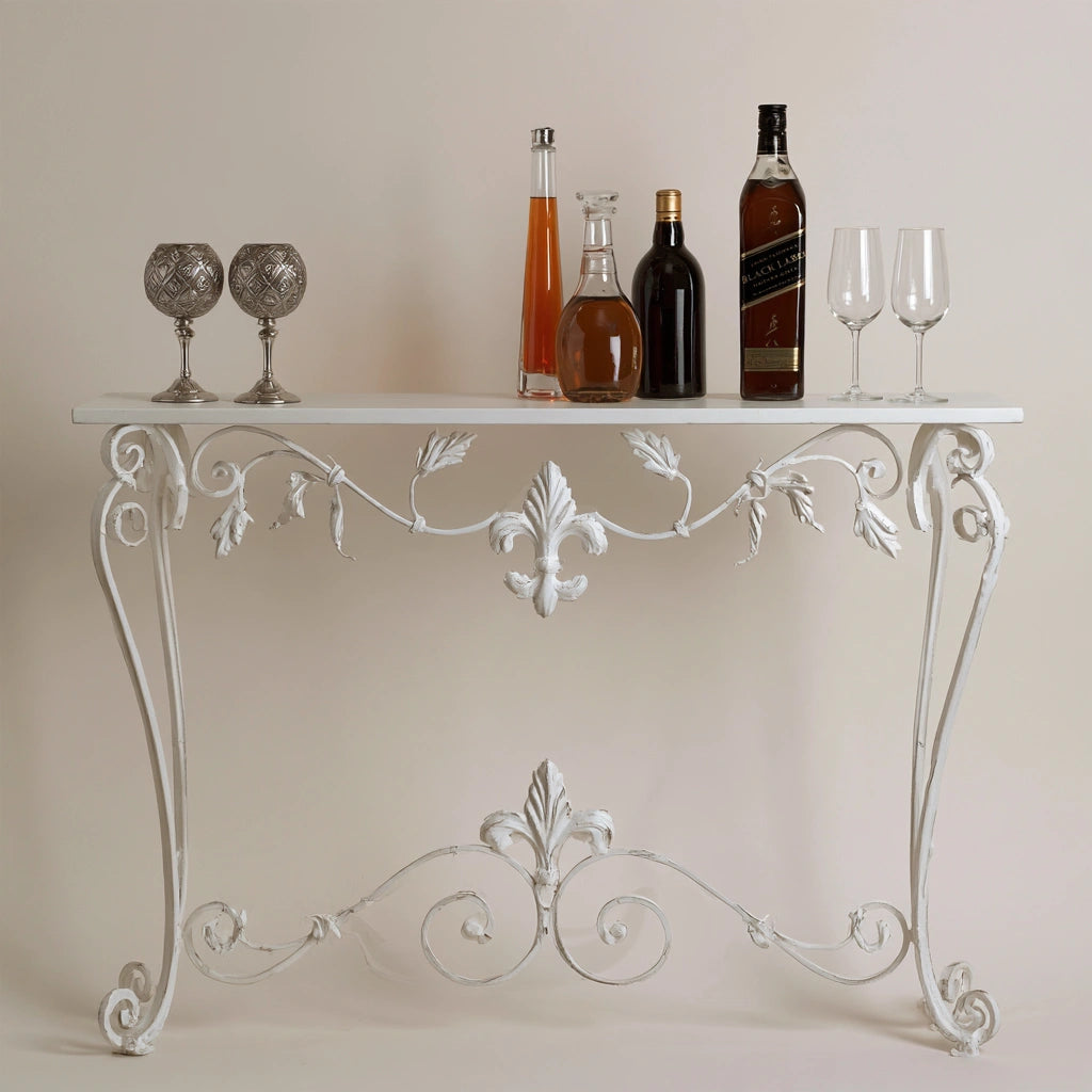 Console d'entrée aux lignes épurées, coloris blanc