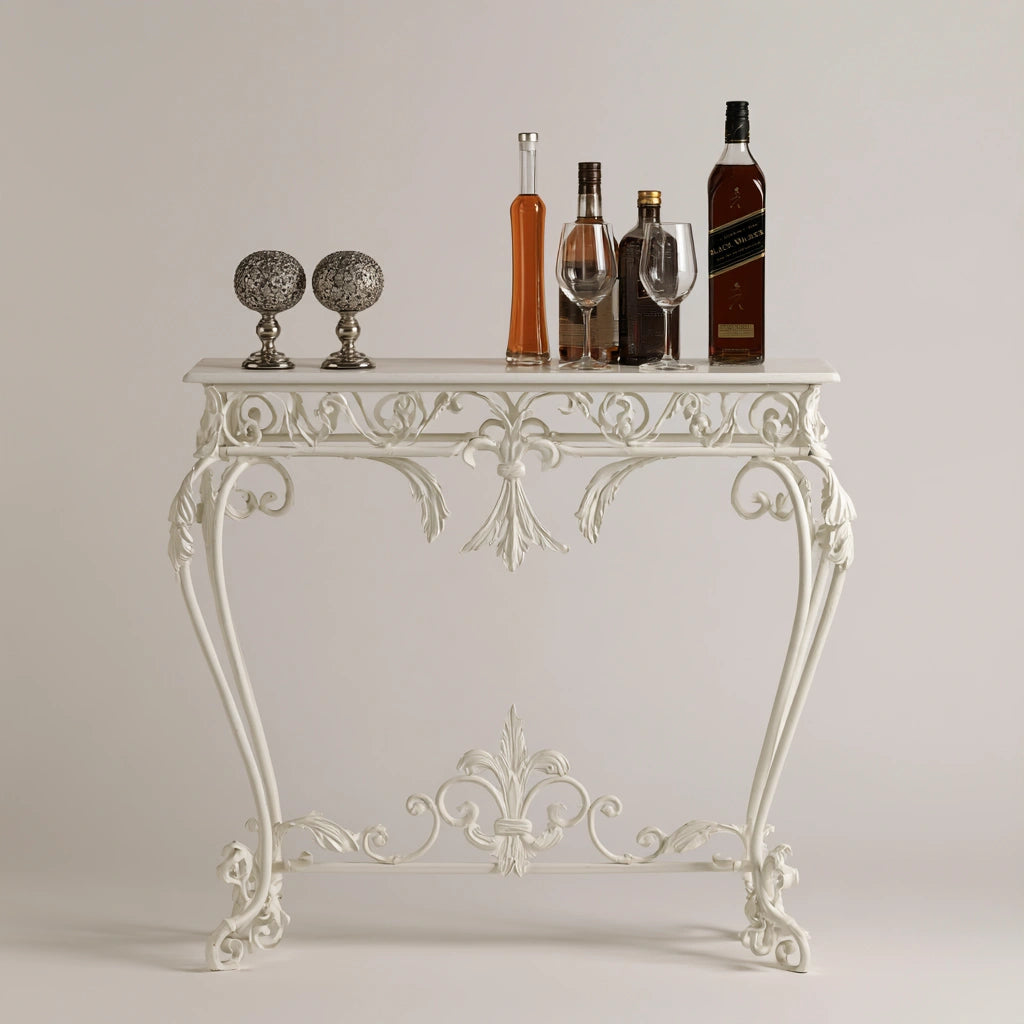 Console d'entrée aux lignes épurées, coloris blanc