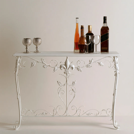 Console d'entrée aux lignes épurées, coloris blanc