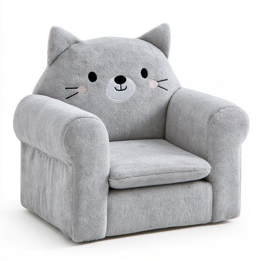 Fauteuil enfant aux lignes épurées, coloris gris