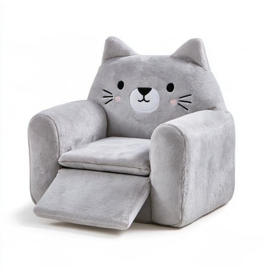 Fauteuil enfant aux lignes épurées, coloris gris