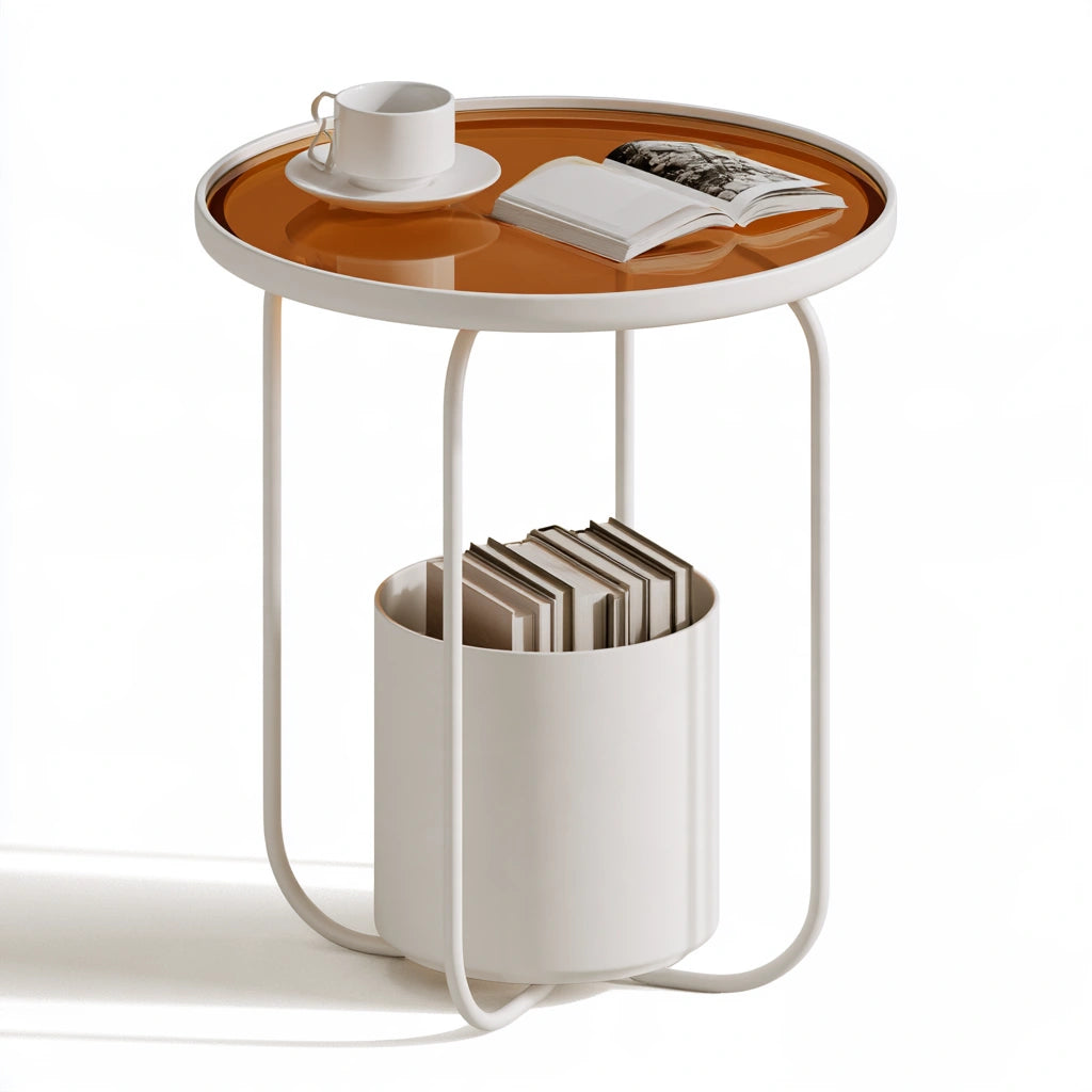 Table d'appoint aux lignes épurées, coloris gris