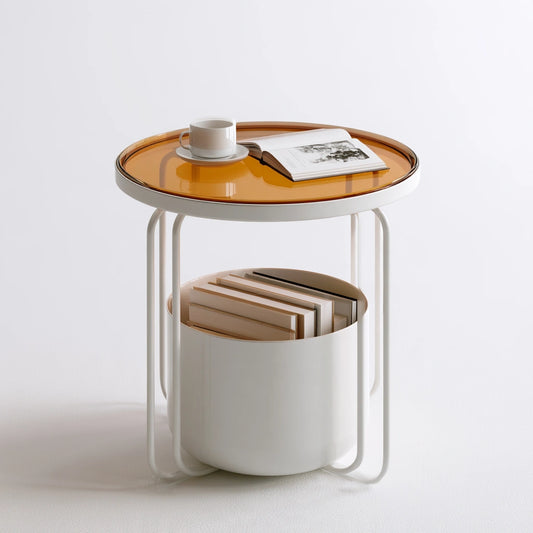 Table d'appoint aux lignes épurées, coloris gris